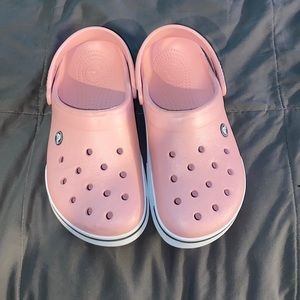 Pink crocs